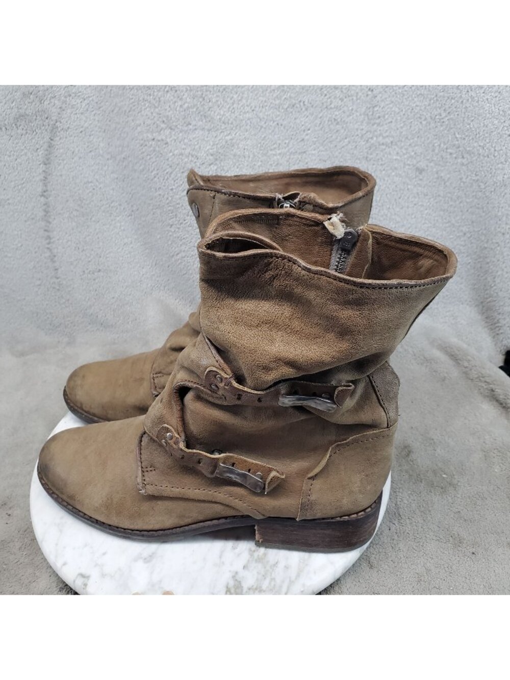 Sam Edelman Shoes Womens Size 8.5 Brown Leather Ankle Boots